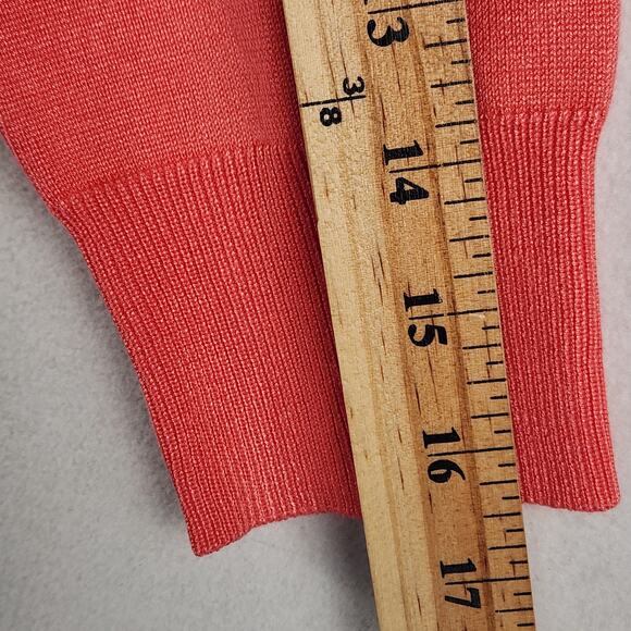 Urban Coco Knit Cropped Cardigan Lightweight Sweater Salmon Color Women’s SZ M - Picture 11 of 15